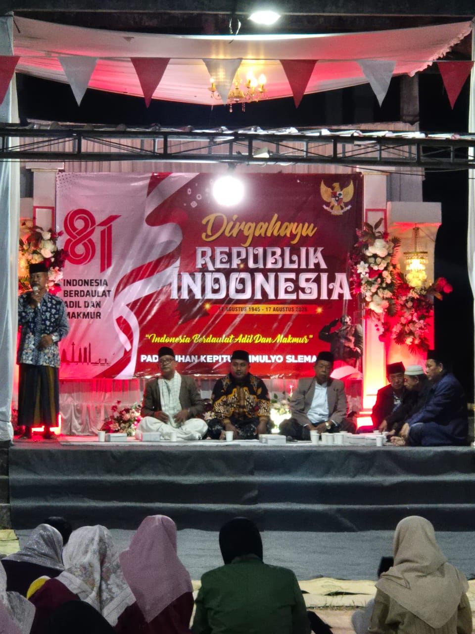 Sambut Kemerdekaan, Padukuhan Kepitu Trimulyo Gelar Malam Tirakatan