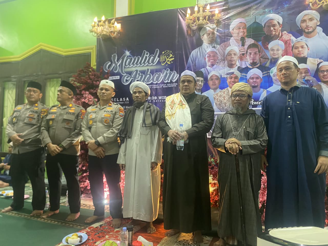 Kapolres Binjai Hadiri Maulid Arba'In di Masjid As-Syakirin, Ajak Masyarakat Jaga Kamtibmas