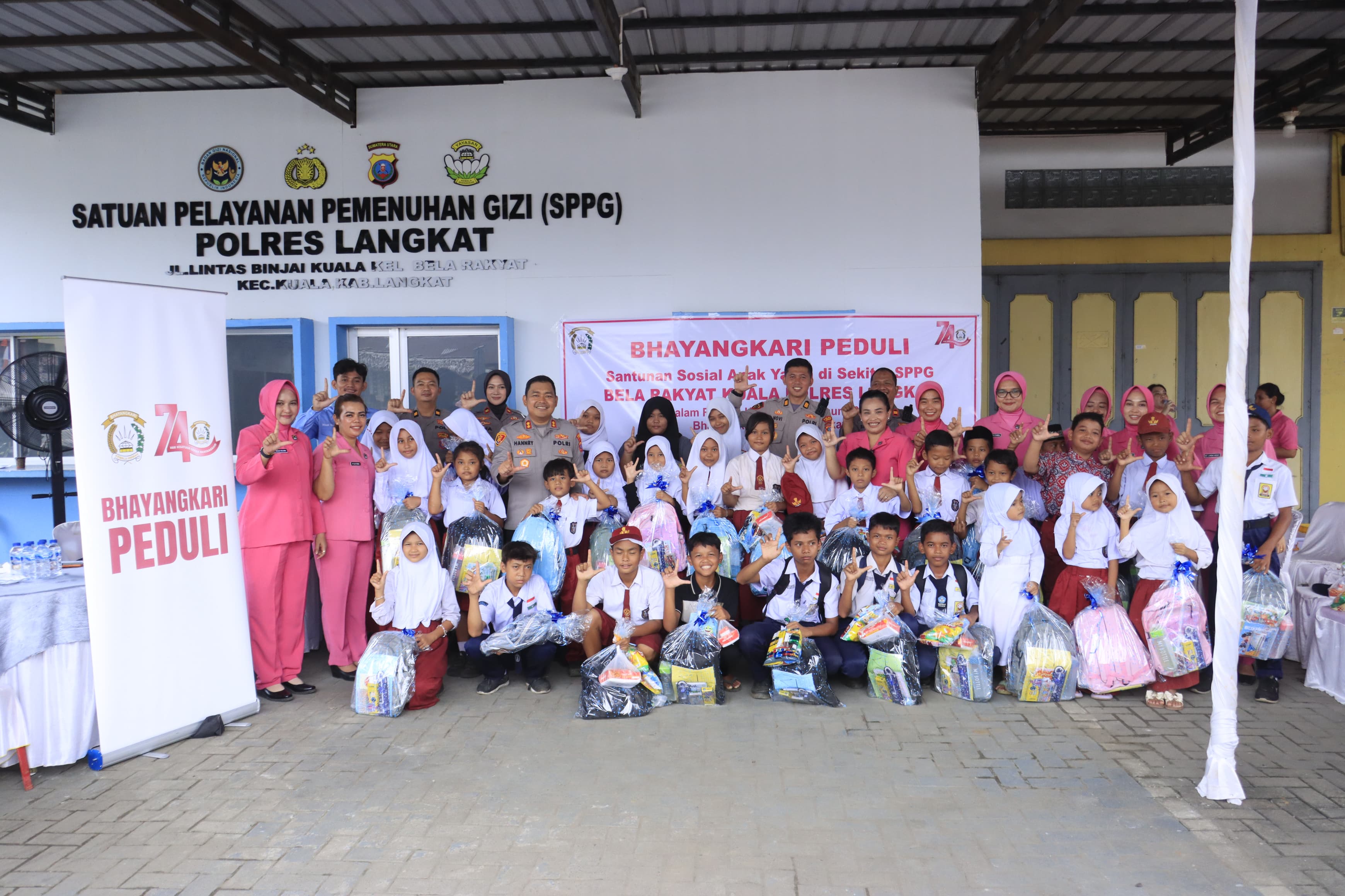 Kapolres Langkat Santuni Anak Yatim, Wujud Kepedulian Polri untuk Masyarakat