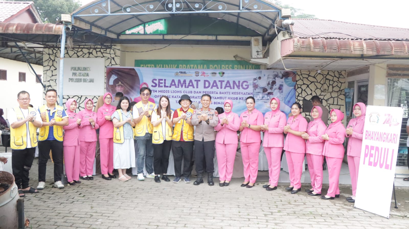 Polres Binjai dan Lions Club Bantu Masyarakat, Gelar Operasi Katarak Gratis Sambut HKGB Ke-74