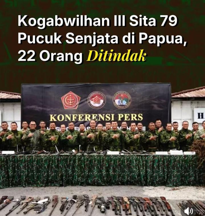 Kogabwilhan III Amankan Puluhan Senjata Dan Amunisi Beserta Pelaku