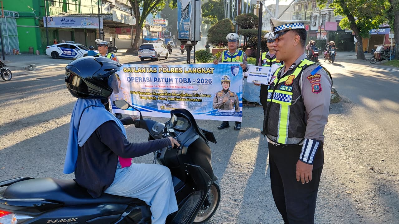 Hari Keenam Operasi Patuh Toba 2026, Polres Langkat Perkuat Edukasi Keselamatan untuk Tekan Kecelakaan